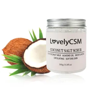 Wholesale exfoliates skin deeply cleansing 100% pure coconut body scrub whitening organic exfoliating scrub coconut milk scrub