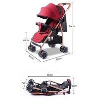 Poussette double de voyage légère de haute qualité pour les tout-petits
