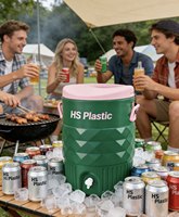 Glacière en plastique HS de 10 gallons avec robinet pour le camping – Seau isotherme pour eau et glace avec robinet – Glacière alimentaire