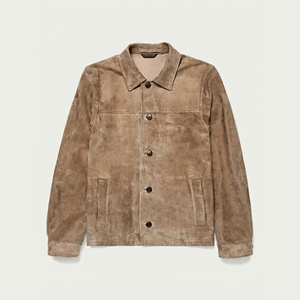 Men's Goat <b>Suede</b> <b>Leather</b> Style <b>Jacket</b> Casual Outerwear Wholesale Oem Service Men's Fashion <b>Suede</b> Zip <b>Jacket</b> Goat Fashion <b>Jacket</b> - Product Image 1