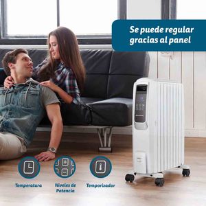 Calentador Eléctrico Digital Grunkel de 2500W, Blanco, con Control Remoto y 3 Niveles de Potencia - Product Image 3