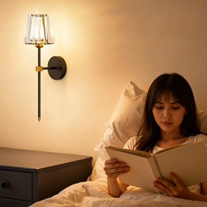 Scandinavian <b>Wall</b> Lamp Iron Body E27 Led Bulb White Shade <b>Wall</b> Mounted Bedroom <b>Lighting</b> - Product Image 1