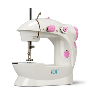 Machine à coudre miniature <span class=keywords><strong>VOF</strong></span> FHSM-202, 2 vitesses, double fil, électrique portable avec lumière, coupe-fil, pédale, machine à coudre domestique - Product Image 1