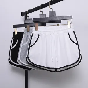 De moda elástico cintura pantalones cortos casuales mujer cintura alta 2020 blanco y negro pantalones cortos Harajuku playa Sexy corto de la mujer ropa