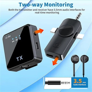 2 2.4G USB portatile Mini senza fili Lavalier microfono Mobile per la macchina fotografica del telefono <span class=keywords><strong>PC</strong></span> Live streaming di registrazione con la riduzione del rumore - Product Image 2