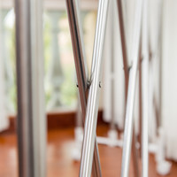 Estante grande de secado de ropa, colgador de almacenamiento de ropa plegable de acero inoxidable, Triple varilla, 2021
