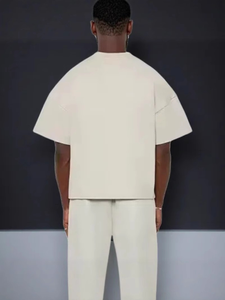 Camisetas FLOWORA Personalizadas con Logotipo DTG, de Alta Calidad, Corte Cuadrado, 100% Algodón, Hombros Caídos, Estilo Oversize para Hombre - Product Image 2