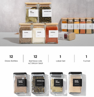 Couvercle en bambou hermétique de qualité alimentaire, personnalisé en usine, design carré durable pour le stockage de pots de 4 oz et d'épices