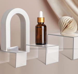 حامل عرض شفاف من الأكريليك ، قائمة نبيذ ثلاثية الجوانب دوارة صديقة للبيئة لمحل شاي الحليب - Product Image 4