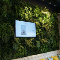 Panneau de fausse herbe 3D Mur de haies vertes artificielles Plante verte artificielle Clôture murale d'herbe verte Panneau mural de plantes artificielles