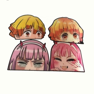 1000 conceptions mixte Anime 3D lenticulaire autocollant démon tueur tronçonneuse homme DBZ chasseur réfléchissant téléphone autocollants - Product Image 1