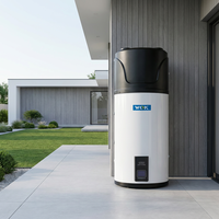 Pompe à chaleur air-eau en acier inoxydable 100L, R134A, contrôle LCD/WiFi, haute efficacité, utilisation extérieure autonome, certifiée CE