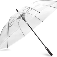 Parapluie transparent POE à ouverture automatique, diamètre ouvert 130 cm, parapluie anti-vent pour les trajets quotidiens et l'usage familial