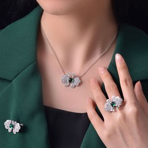 Nueva llegada señoras 925 collar de plata esterlina joyería diamante amarillo CZ collar - Product Image 6