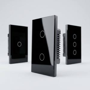 Tianlai Zigbee <span class=keywords><strong>3</strong></span>'lü 1 Yollu Anahtar ABD Standardı L Plus N 600W Dokunmatik Panel Beyaz Siyah Gri Altın Kaplama Alexa Google Home için - Product Image 2