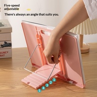Étagère à livres multifonctionnelle en plastique pour enfants avec support de tablette réglable pour les étudiants qui étudient et les cours en ligne Modèle Hr0696