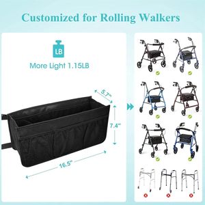 2026 Factory Walker <b>Bag</b> Wheel Rollator <b>Bag</b> <b>Under</b> <b>Seat</b> Rollator Tote Organizer Pouch Storage for Wheel Rollator or Walker - Product Image 5