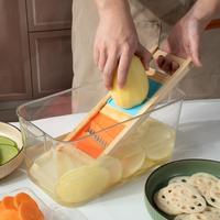 2-in-1 groentehakker mandoline snijmachine 25mm medium 45mm extra groot julienne houten keuken gadget