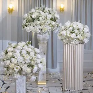 Boule de fleurs de pommier en soie blanche de 80 cm, décoration de mariage et de maison, durable, livraison rapide - Product Image 1