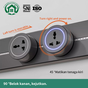 Enchufe LED negro de 5 pines Pano.V SNI China HK, hecho de material de cobre de calidad, proporciona una conexión fuerte y duradera. - Product Image 5