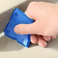 Lot de 4 grattoirs en silicone pour verre et ciment, outils de décapage de mastic et de coulis