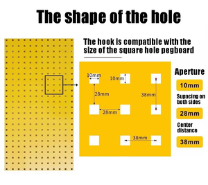 Estante de garaje montado en la pared de 45x90 cm, Panel de equipo de taller artístico al aire libre <span class=keywords><strong>para</strong></span> decoración de Patio, organizador de herramientas, tablero colgante - Product Image 3