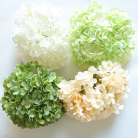 336 Pcs Kepala Bunga Hydrangea Kain Buatan Realistis Buatan Tangan untuk Dekorasi Dinding Bunga Pernikahan Hari Valentine Dekorasi Rumah Foto Floral