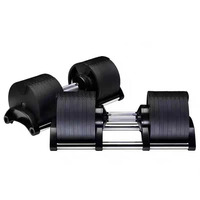 Ensemble d'haltères réglables de haute qualité, enquêtes de 4 kg, options 20 kg, 24 kg, 32 kg, 40 kg pour la musculation en salle de sport