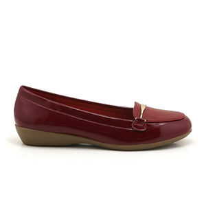 Ballerines rouges pour femmes, chaussures plates à enfiler avec bride à la cheville, légères, décontractées, tendance printemps - Product Image 2