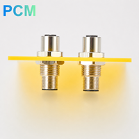 Conector M12 A-Code de 5 Pines Macho a Hembra para Montaje en Panel, Adaptador de Pasaje a Través del Mamparo Blindado IP67, NMEA2000, Automatización Industrial