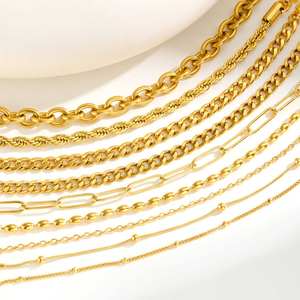 Pulsera de cadena de eslabones impermeable de acero inoxidable multiestilo hecha a mano DIY, cierre de burbuja, hebilla marinera, pulseras para mujer - Product Image 2