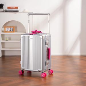 नई शैली वाइड ट्रॉली एल्यूमीनियम फ्रेम उच्च उपस्थिति शुद्ध पीसी सामान बोर्डिंग 20-इंच बॉक्स यूनिवर्सल व्हील टिकाऊ मामला - Product Image 6