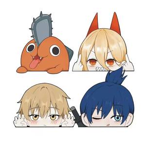 สติกเกอร์ไวนิลสะท้อนแสงลายอนิเมะ Chainsaw Man ดีไซน์ใหม่ 9 แบบ สำหรับตกแต่งรถยนต์ - Product Image 1