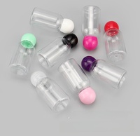 Petit PET pour bouteille d'émulsion en plastique transparent avec bouchon intérieur de 5ml-50ml Tailles Bouchon à bille pour lavage du corps ou utilisation de shampooing