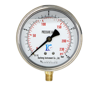 Manomètre à tube Bourdon haute pression DACHENG YTN-100S, boîtier en acier inoxydable, plage de -30 psi à 6000 psi, garantie 1 an, qualité supérieure