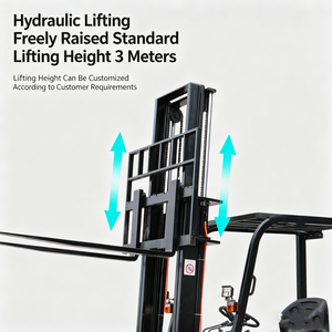 Direktlieferung ab Chinesischer Fabrik 3-Tonnen Diesel-Gabelstapler Standard 3M 3,5M 4 Meter Hubhöhe Schwerlast-Verbrennungsmotor-Gabelstapler - Product Image 5