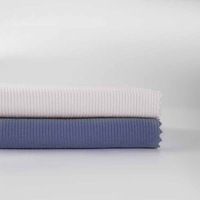 Tela de Punto Acordonada de Viscosa y Elastano, 270 g/m², 58/61 pulgadas, Teñido Liso, Tejido Tricot 2x2, Antiestático, Elástico, para Vestidos, Uniformes, Ropa Interior, Tops, en Rollos