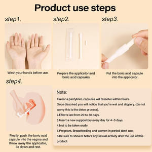 Cápsulas de Ácido Bórico de 600 mg para la Higiene Femenina, Limpieza Vaginal, Infecciones Bacterianas - Product Image 5