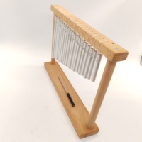 20 Bars Single Row Custom Size Portable Musical Percussion Wind Chime with Wood Stand Customized Color and Customized Logo