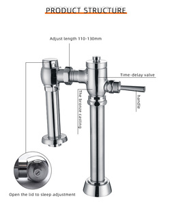 Robinet <span class=keywords><strong>de</strong></span> chasse d'eau à pression douce avec temporisation et <span class=keywords><strong>coude</strong></span> - Product Image 6