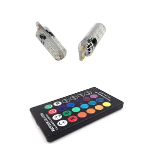 Lumières de lecture pour voiture LED, super lumière, télécommande voiture, RGB T10 5050 6smd 12V, 2 pièces