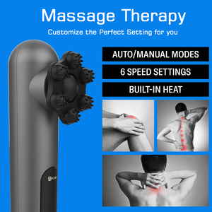 Martillo de Masaje Eléctrico Portátil 6 en 1 con Control Remoto Inalámbrico para Uso en Todo el Cuerpo - Product Image 3