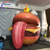 Wacky modèle de burger gonflable nourriture gonflable hot dog gonflable