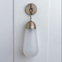Chambre d'hôtel Maison Antique Réglable Chambre Antique Salle de bain Antique Laiton Brossé Verre LED vers le bas Applique Murale Lumière