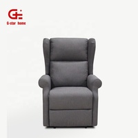 Sofá Reclinable Japonés Moderno de Respaldo Alto, Cuero PU, Ajustable, Extensible, Individual, Manual, Cómodo, con Respaldo Reclinable, Estructura Metálica