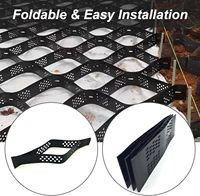 Géocellules en HDPE pour murs de soutènement extérieurs, fabriquées en matériau HDPE, anti-corrosion, écologiques, conception 3D, protection paysagère