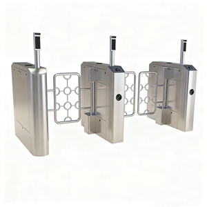 Torniquete de Puerta Abatible con Control Remoto, IP55 Impermeable, Antioxidante, Reconocimiento Facial, Acceso con Tarjeta IC, Motor sin Escobillas, Acero Inoxidable - Product Image 3