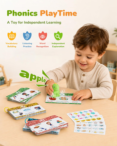 Juguete Educativo Interactivo Sensorial para Autismo, con Tarjetas Fonéticas y Bolígrafo Parlante de Dinosaurio, Fabricado por OEM, para Niños de Jardín de Infancia en Francés - Product Image 2