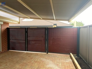 Design personalizzato in alluminio doghe doppio cancello con serrature e chiusura a goccia - Product Image 6