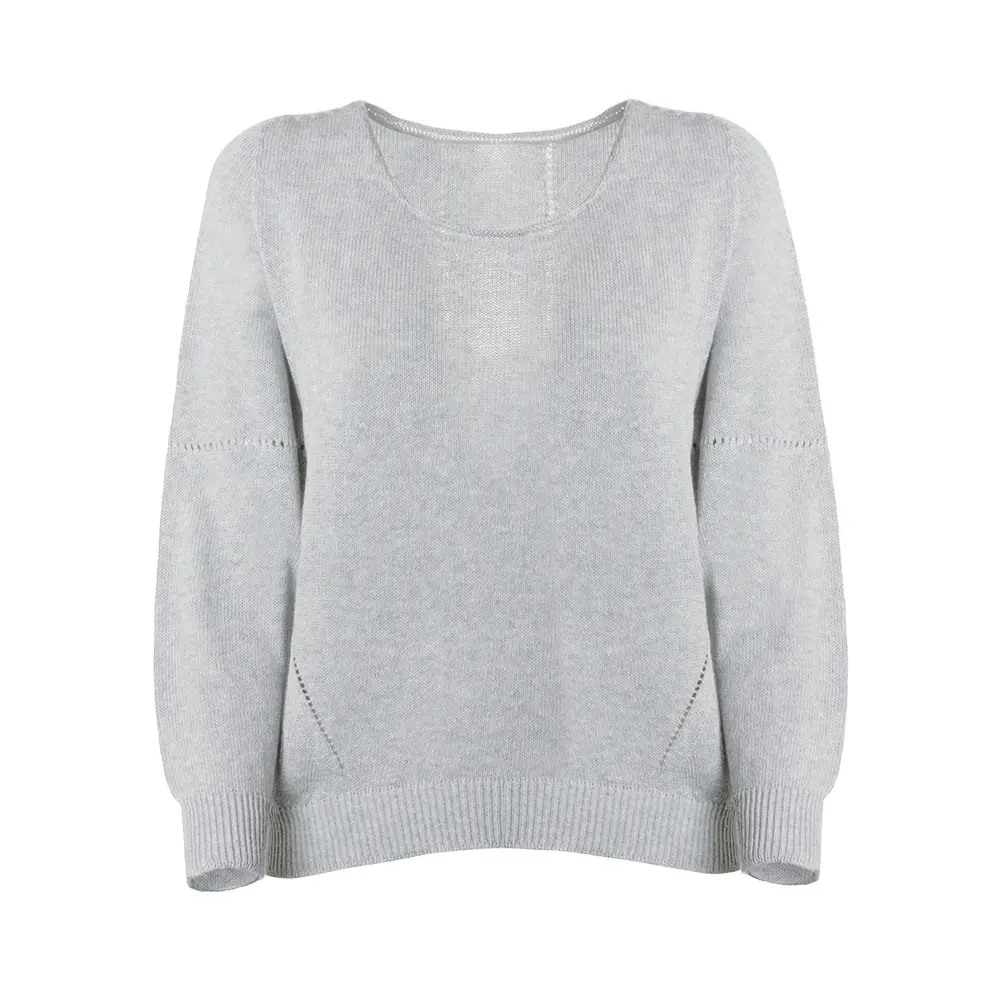 High Quality Made in Italy Seamless Spring Summer Casual Comfortable Woman Crew Neck Back for department stores